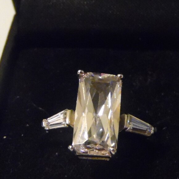 Radiance by Absolute Baguette Accented Engagement Style Ring  Size 8 - Picture 3 of 5